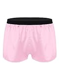 Kaerm Herren-Boxershorts, glänzend, seidig, Satin, Sommer, Lounge, Unterwäsche, Sporthose Gr. X-Large,