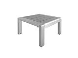 RS Trade Alu Beistelltisch Hocker Tisch Polyrattan Rattan Liege Sonnenliege Gartenmöb