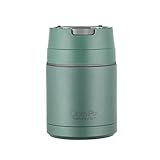 ROYIYI Thermobehälter für Essen 800 ml Thermo Lunchbox für Suppen oder Babybrei - Lunchbox Warmhaltetopf, Warmhaltebehälter praktisch, handlich und perfekt für Unterweg Büro Arbeit (Grün, M)