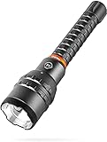 NEBO 12 K: 12.000 Lumen Taschenlampe, schwarz, wiederaufladbar, wasserdicht, 2-fach verstellbarer Zoom mit Powerbank