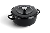 Merten & Storck, Kasserolle mit Deckel, 26 cm / 5 l, Mattschw