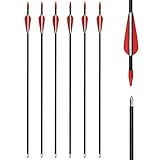 6 Stück Fieberglaspfeile Pfeile für bogenschießen 28 Zoll Kinderpfeile Jugendpfeile für Recurvebogen Sportbogen Bogenschiessen Kinder Spiel Pfeile Outdoor Zielschieß