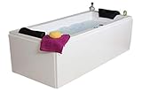 Whirlpool Badewanne Relax Basic MADE IN GERMANY 140 / 150 / 160 / 170 x 75 cm mit 14 Massage Düsen + LED Beleuchtung + dhW + OHNE Armaturen Eckwanne rechts oder links Spa Eckbadewanne günstig