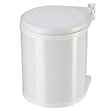 Hailo Compact-Box M Einbau Mülleimer | 1 x 15 Liter | Einbaumülleimer mit Deckel-Lift-System | für Schranktüren ab 40 cm Breite | Stahlblech | Einbau Küchenmülleimer | Made in Germany | weiß