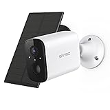 SV3C Akku Überwachungskamera Aussen mit Solarpanel, 1080P Kabellos WLAN IP Kamera, IR Nachtsicht, Bewegungsmelder, SD Kartenslot, Zwei-Wege-Audio, IP65 Wasserdicht, Kompatibel mit Android/IOS