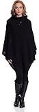 Merry Style Damen Poncho N4293 (Schwarz)