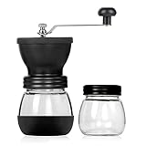 SHUBIAO-xiaoji Manuelle Kaffeemühle, tragbares Waschen 2-teiliges Handbuch Kaffeemühle, Anti-Rutsch-einstellbares und abnehmbares Haushaltsanleitung Kaffeemühle, for Büro Home Camping