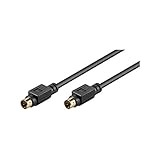 Goobay 50058S-Video Kabel, S-VHS Kabel, Mini-DIN Stecker 4-Polig auf Mini-DIN Stecker 4-Polig, vergoldet, einzeln geschirmt, schwarz, 2 M