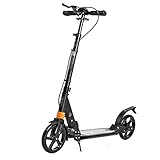 MERSHAO Roller, Dual Suspension City Scooter älter 8-12, große Räder, um Einstellbarer Kick Micro-S