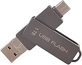 USB-C-Flash-Laufwerk, USB-C-Foto-Stick, USB 3.0, Typ C, Dual-OTG-Flash-Laufwerk, High-Speed-Metall-Stick, Speicherstick für PC, Tablet, Mac, MacBook, USB-C Smartphone (1TB-Schwarz)