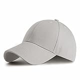 HGDGears Baumwolle Baseball Kappe Snapback Trucker Cap Verstellbar Sport Visier Hut für Herren und Damen (Grau)