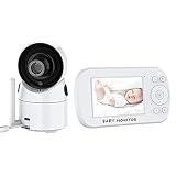 Babyphone Mit Kamera,Smart Babyfon,Video Überwachung Mit 3.5' Digital LCD Bildschirm Wireless,Nachtsicht Baby, Wecker, Temperaturüberwachung, Gegensprechfunktion, Wiederaufladb