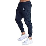 FACAI Herren Jogger Jogginghose Laufhose Slim Fit Trainingsanzug Hosen Mit Reißverschluss Taschen Fitnessstudio,Bronze-L