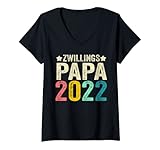 Damen Werdender Papa 2022 T-Shirt mit V