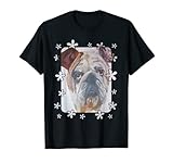 American Bulldog Portrait Vector mit niedlichem Rand T-S
