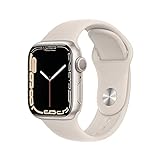 Apple Watch Series 7 (GPS, 41mm) - Aluminiumgehäuse Sternenlicht, Sportarmband Sternenlicht - Reg