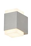 Briloner Leuchten LED Außenlampe, Wandlampe Außenbereich, Außenleuchte Edelstahl Optik, moderne Gartenlampe, warmweißes Licht, IP44, Höhe: 11