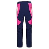 BIBOKAOKE Skihosen Kinder Softshellhose Jungen Mädchen Winterhose Winddicht Wasserdicht Outdoor Wanderhose Neue Ski Hose Regular Fit Trekkinghose mit Reißverschluss Funktionshose 2-12Y