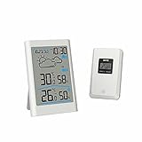 DBOATB Wecker Wetterstation - Drahtloses elektronisches Thermometer Hygrometer Indoor Präzision Kreative Multifunktions Wohnzimmer Schlafzimmer Wetterüberwachung Uhren Großes Display