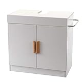 Mendler Waschbeckenunterschrank HWC-D55 Badschrank mit Staufach Badezimmer Unterschrank - weiß