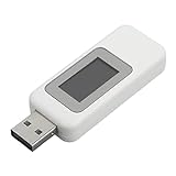 Shanrya USB-Stromerkennung, leistungsstarker USB-Strommonitor mit direktem Lesen für die Stromerkennung von 3C-Ladegeräten(Weiß)