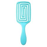 VJOSH Pro Hollow Frauen Haarbürste Kopfhaut und Kamm Salon Dry Wet Friseur Styling Tool Hairbrush e-Russische Föderation, Grü