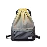 LIYGHFRTIO Turnbeutel Damen Herren Beutel für Mädchen Jungen, wasserdichte Polyester Kordelzugbeutel Klapprucksack Sportbeutel mit Reißverschlusstasche Sport Schule(Color:A7)