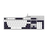 EPOMAKER AJAZZ AK35i Mechanische Gaming-Tastatur, 104 Tasten, Hot-Swappable Wired Mechanical Gaming Tastatur, programmierbare NKRO mit Shine Through Keycaps für Gamer (blauer Schalter, lila weiß)