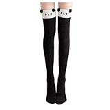 Baiomawzh Damen Strümpfe niedlich Tier Serie Strümpfe, Winter, gestrickt, Overknee-Strümpfe, einfarbig, Lange Kniestrümpfe, One S