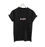 Swiftie T-Shirt Taylor Tour Tee Top Pink Frauen S Pop Konzert Fan Geschenk Gr. 38-40, Schw