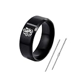 Personalised Blumen A Z Initial Ring für Männer Frauen,Anpassbar Blume Großbuchstabe Alphabet Finger Ring Halskette für Ihn Sie,Liebhaber Ehering Schmuck Geschenke zum Jubiläum Geburtstag,Größe 7-12