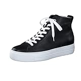 Paul Green Damen SUPER SOFT Hightop-Pauls, Frauen High-Top Sneaker,schnürschuhe,schnürer,schnürstiefeletten,mid,Schwarz (BLACK),37 EU / 4 U