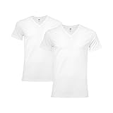 4 er Pack Levis V-Neck T-Shirt Men Herren Unterhemd V-Ausschnitt, Farbe:300 - White, Bekleidungsgröße:M