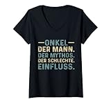 Damen Onkel Geschenk Patenonkel Pate Einfluss T-Shirt mit V