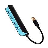 Pineapplen 4 Im 1 USB Hub USB zu 4 Port USB3.0 5Gbps Tragbarer Hub für Laptop PC PS4 PS5 Flash Laufwerk Tastatur Maus Karten LesegerrT