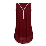 Damen Unterhemd Strappy Sommer Tunika Oberteile Damen Große Größen Lässige Hmedbluse IFOUNDYOU Tank Top Damen Sport Träger Tanktops Workout Tank Top Damen Ärmellos Gerafftes T Shirt Mit Knop