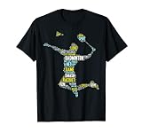Badminton Shirt: Player Geschenk Team Fan Worte T-S