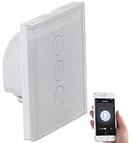 Luminea Home Control WLAN Dimmer Unterputz: Touch-Lichtschalter & Dimmer, komp. zu Amazon Alexa & Google Assistant (Lichtschalter dimmbar)