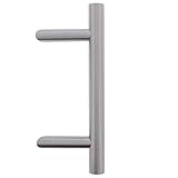 QPlus24 Türbeschlag Außen Haustürgriffe Edelstahl für Haustür Stossgriff 1 Stück Haustürbeschlag mit Befestigungsmaterial (Ausführung: schräg L=500mm B=300mm)