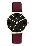 s.Oliver Damen Analog Quarz Uhr mit Kunstleder Armband SO-3937-LQ