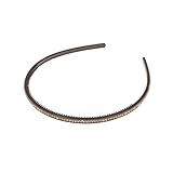 Gewächshaus Kopf Haar Kunststoff schwarz 6 mm goldfarbenen Strasssteinen b
