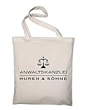 Styletex23 Anwaltskanzlei Huren und Söhne Fun Jutebeutel Shopping Bag,