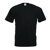 Fruit of the Loom - Classic T-Shirt 'Value Weight' XL,Black