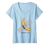 Damen Taped Banana - Kunst Parodie für weniger als 120k T-Shirt mit V