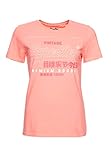 Superdry Damen PG Label Outline Entry Tee T-Shirt, Rosa (Desert Pink MQL), S (Herstellergröße:10)