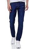 JEEL Herren-Jeans - Regular Fit Straight Cut - Stretch - Jeans-Hose Destroyed 01-Navy 36W / 32L