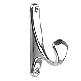 ZXCVB Heavy Duty Wandhaken Zinklegierung Verdicken Dauerhafte Anti-Rostkleidung Kleiderbügel Handtuchhaken Hut Badezimmer Küche Key Hut Tasche montierte Halter (Color : Bright Chrome)