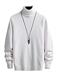 Sweater Herren Hoher Kragen Loose Einfarbig Pullover Herren Langarm Dünnschliff Basic Sweater Herren Einfachheit Mode Komfortabel Atmungsaktiv Lässig Pullovers H