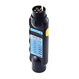 Hemousy 7-poliger Anhänger-Steckdosentester, Einfach zu verwendender Anhänger-Verkabelungsstecker-Adapter, Einfach zu bedienendes Trailer Tester Socket Connection Diagnostic T