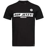 Eintracht Frankfurt T-Shirt - Auf Jetzt! - schwarz Herren Shirt, div. Größen SGE - Plus Lesezeichen Wir lieben Frankfurt Größe XL